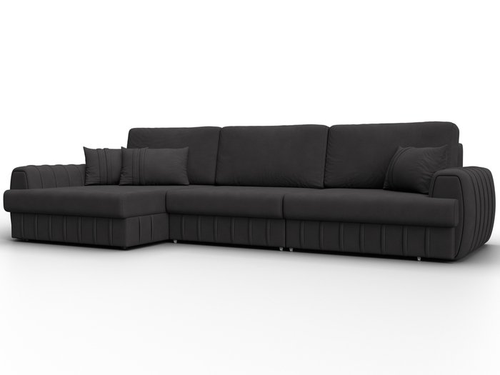 Угловой диван-кровать Лига-057 L Лонг темно-коричневого цвета левый (замша) Угловой диван-кровать Лига-057 L Лонг темно-коричневого цвета левый (замша)