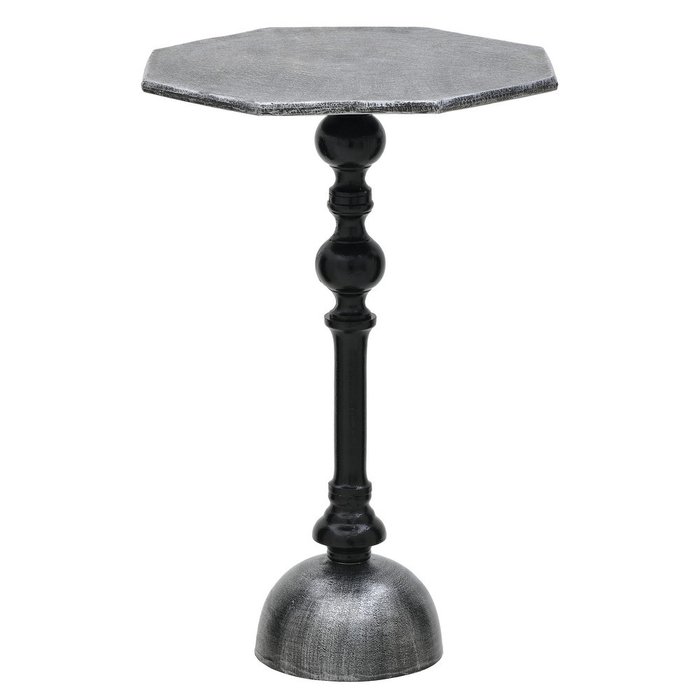 Кофейный столик серебристо-черного цвета