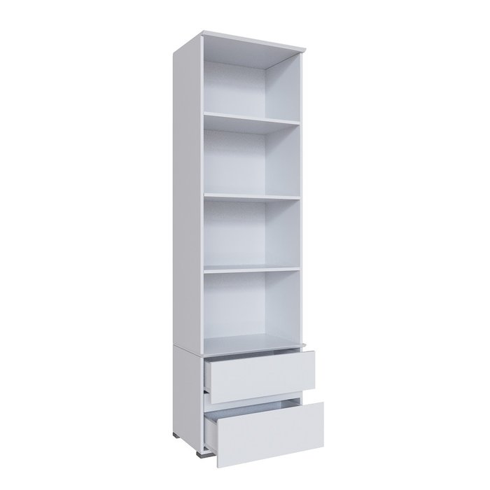 Книжный шкаф Плейона белого цвета - купить Книжные шкафы по цене 6584.0