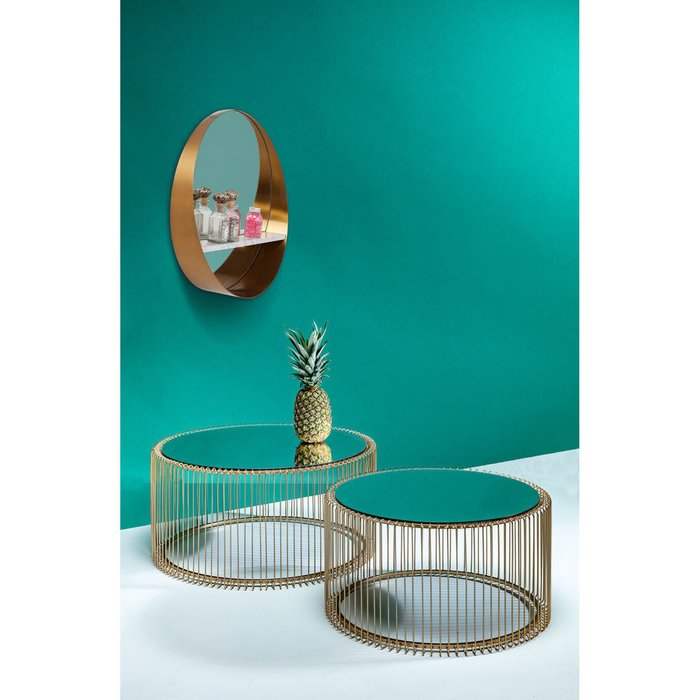 Зеркало Salto в синей раме - купить Настенные зеркала по цене 67250.0