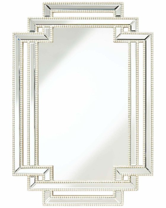 Настенное зеркало Лацио в раме серебряного цвета 