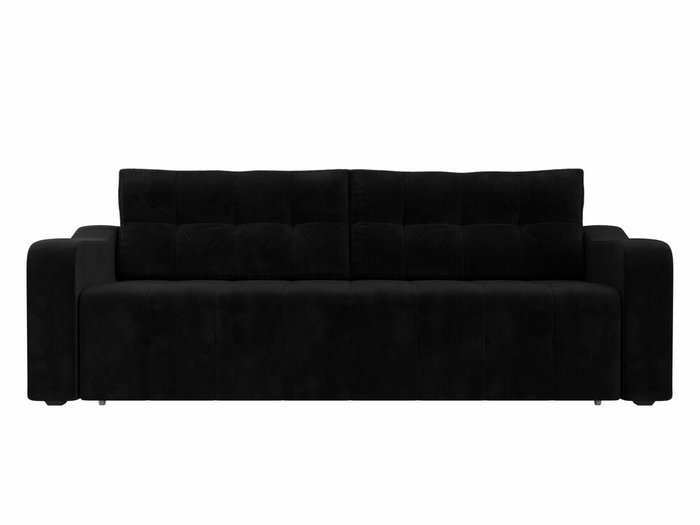 Прямой диван-кровать Лиссабон черного цвета - купить Прямые диваны по цене 47999.0