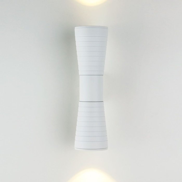 Настенный светодиодный светильник Tube double белого цвета - купить Настенные уличные светильники по цене 4940.0