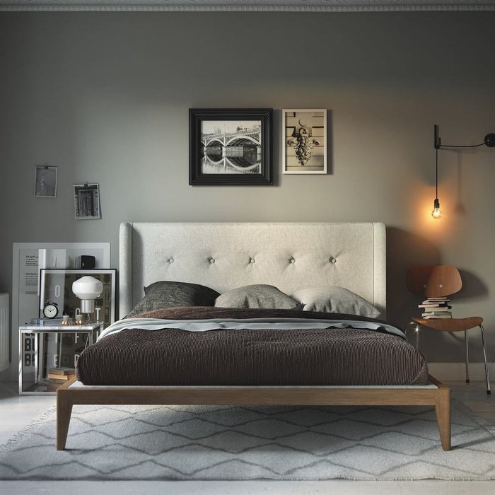 Кровать Fly soft new из натуральных материалов 140Х200 - лучшие Кровати для спальни в INMYROOM