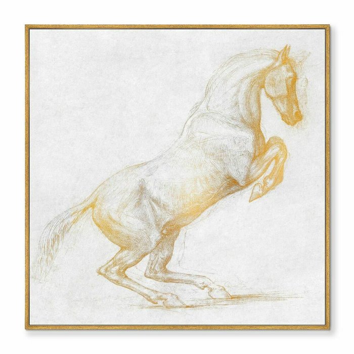 Репродукция картины на холсте A Prancing Horse I, 1790г. - купить Картины по цене 29999.0