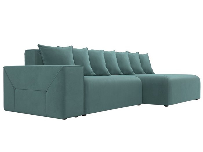 Угловой диван-кровать Кёльн темно-бирюзового цвета правый угол - лучшие Угловые диваны в INMYROOM