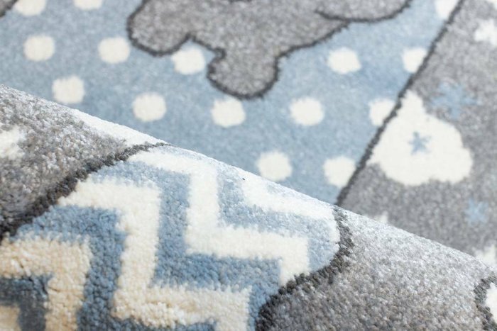 Детский ковер Norr Kids Elephants 200х290 серого цвета - лучшие Ковры для детской в INMYROOM