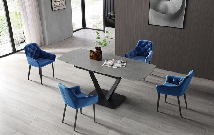 Стол раскладной Livorno серого цвета - лучшие Обеденные столы в INMYROOM