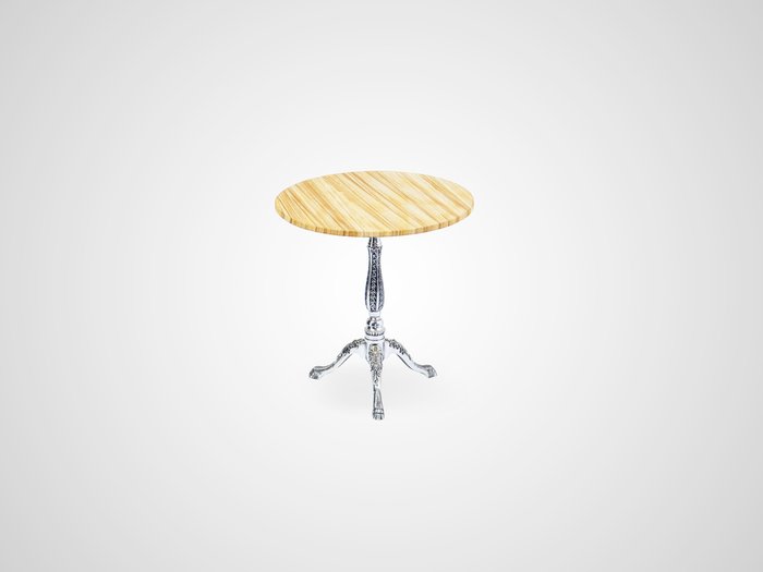 Ламповый столик на металлической ножке со столешницей из камня   - купить Кофейные столики по цене 48750.0