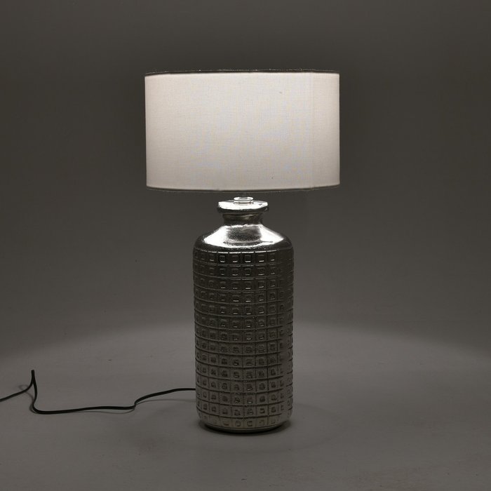 Лампа настольная серебристо-белого цвета - купить Настольные лампы по цене 19120.0