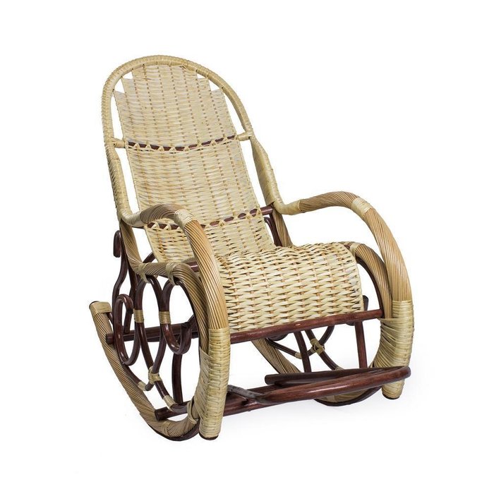 Кресло-качалка Калитва с основанием цвета орех