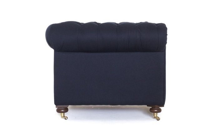 Кресло темно-синего цвета на колесиках - купить Интерьерные кресла по цене 65200.0