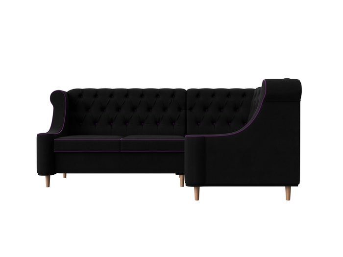 Угловой диван Бронкс черного цвета правый угол - купить Угловые диваны по цене 62999.0