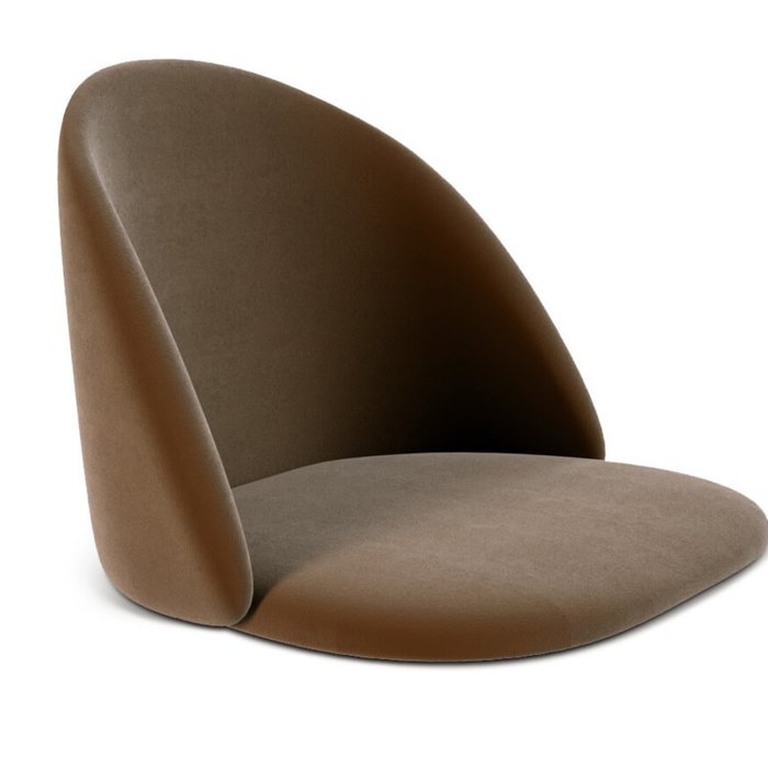Обеденный стул коричневого цвета на металлическом каркасе - купить Обеденные стулья по цене 7635.0