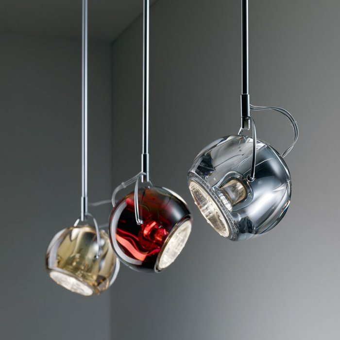 Подвесной светильник Fabbian Beluga из металла и хрусталя  - лучшие Подвесные светильники в INMYROOM