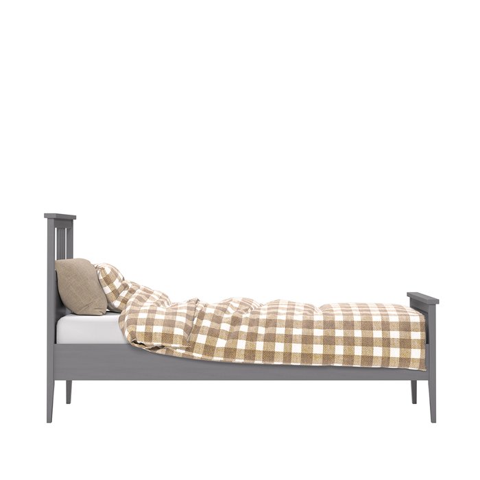 Кровать Мира 90х200 серого цвета с основанием - лучшие Кровати для спальни в INMYROOM