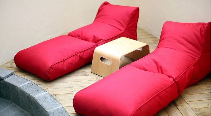 Лаунж шезлонг-кресло для улицы Ambient Lounge Conversion Lounger - Toro Red (красный)С