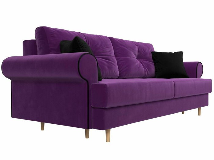 Прямой диван-кровать Сплин фиолетового цвета - лучшие Прямые диваны в INMYROOM