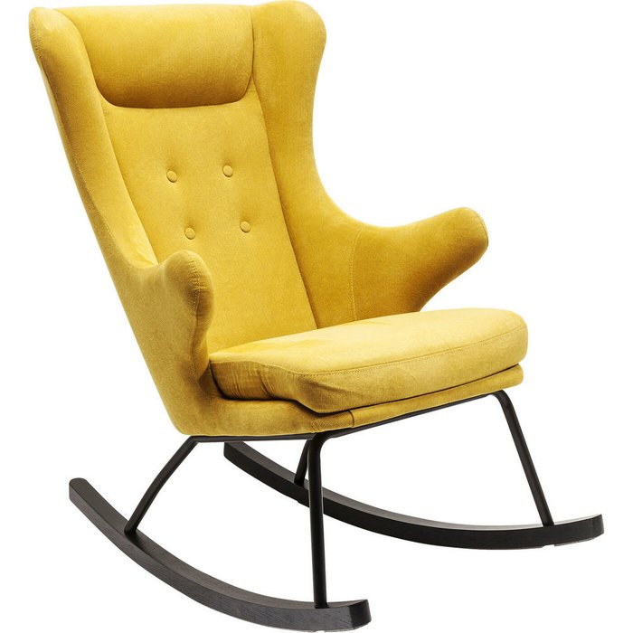 Кресло-качалка Fjord желтого цвета