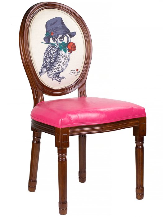 Стул Сова с розой розового цвета - купить Обеденные стулья по цене 20304.0