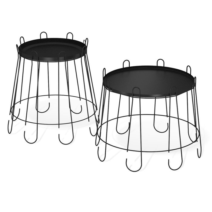 Комплект сервировочных столов Аахен черного цвета