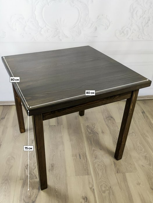 Стол обеденный Классика 80х80 цвета венге - купить Обеденные столы по цене 12749.0