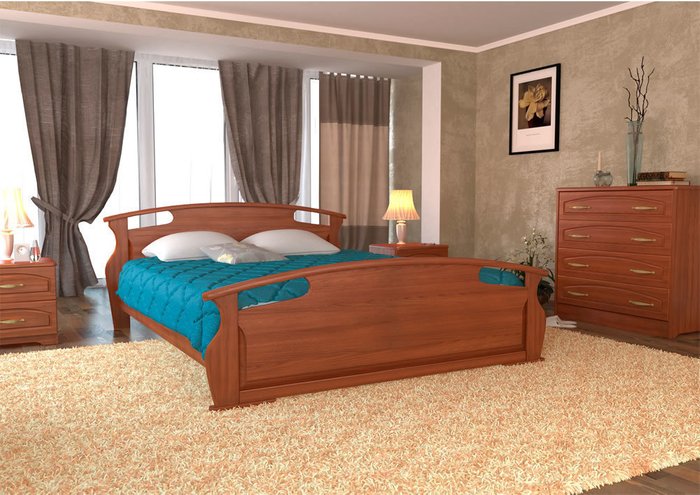 Кровать Афродита ясень-венге 160х200 - купить Кровати для спальни по цене 48285.0