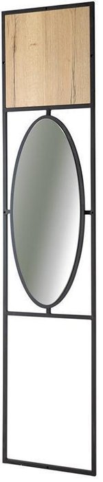 Панель для прихожей с зеркалом Loft Дуб Натур - лучшие Напольные зеркала в INMYROOM
