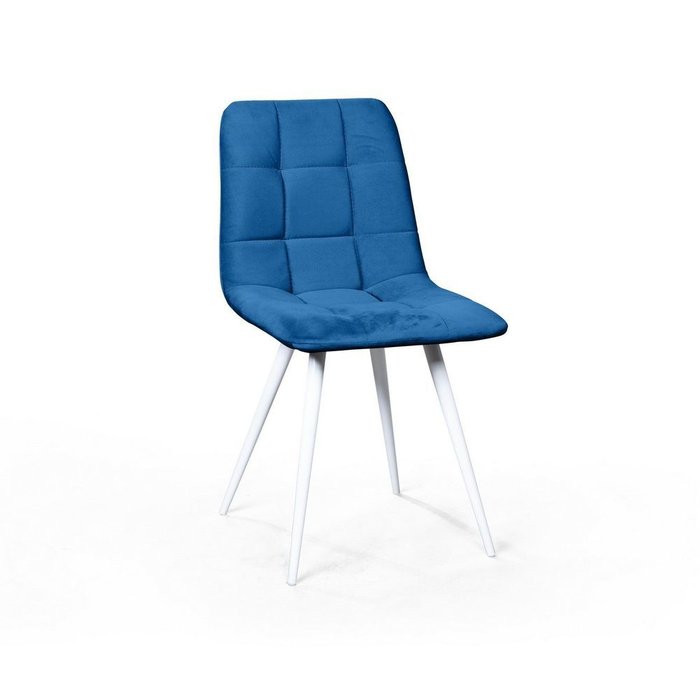 Набор из четырех стульев Uno сине-белого цвета - купить Обеденные стулья по цене 21960.0