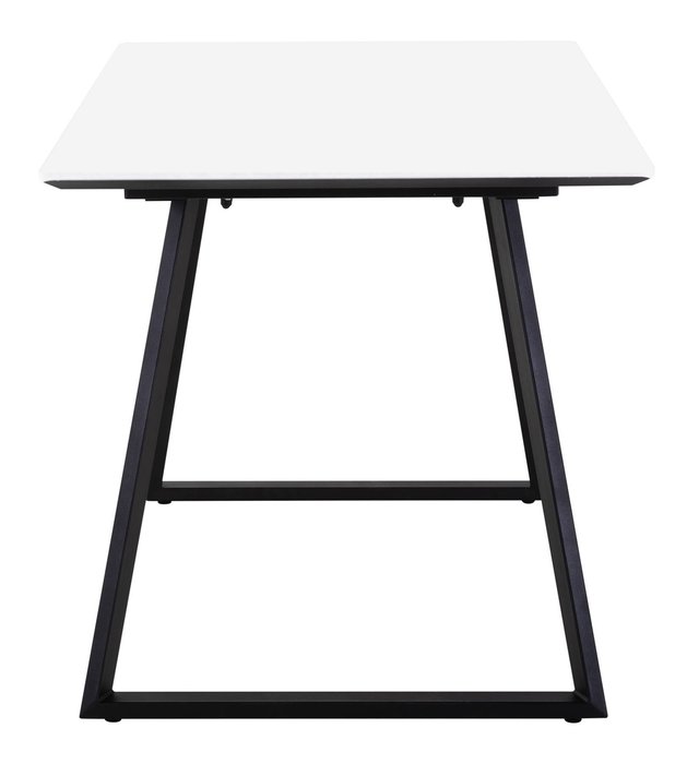 Стол обеденный раздвижной Пеле черно-белого цвета - лучшие Обеденные столы в INMYROOM
