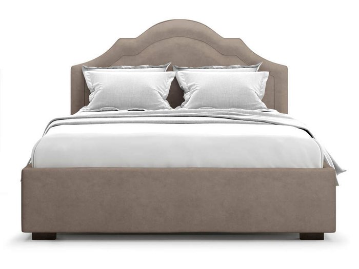 Кровать Madzore без подъемного механизма 140х200 коричневого цвета - купить Кровати для спальни по цене 36000.0
