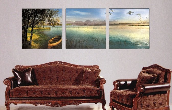 Декоративная картина "Утренний пруд" - купить Принты по цене 3890.0