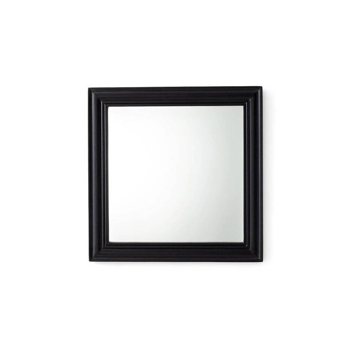 Зеркало настенное с рамкой из массива мангового дерева Afsan черного цвета - купить Настенные зеркала по цене 6426.0