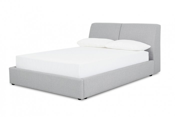 Кровать 160х200 светло-серого цвета - купить Кровати для спальни по цене 45500.0