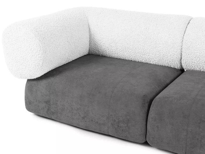 Модульный диван Trevi серо-белого цвета - лучшие Прямые диваны в INMYROOM