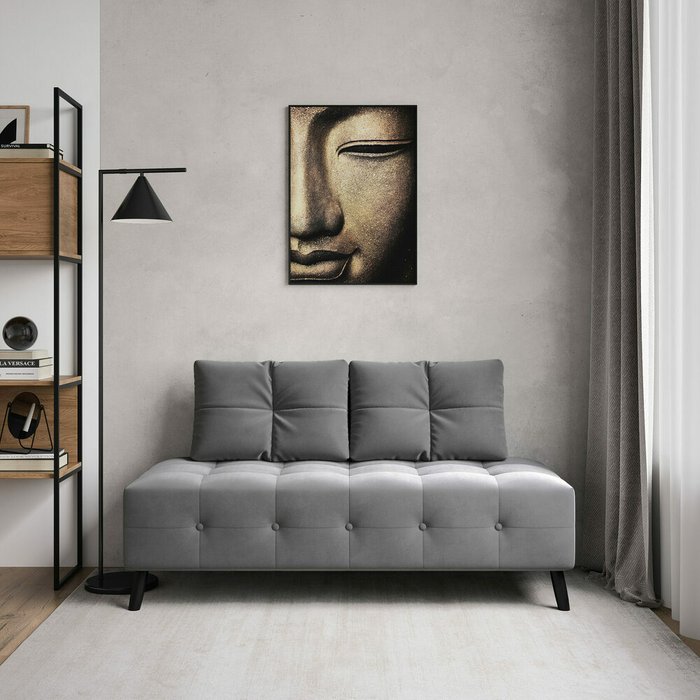 Диван Манхэттен серого цвета - купить Прямые диваны по цене 20990.0