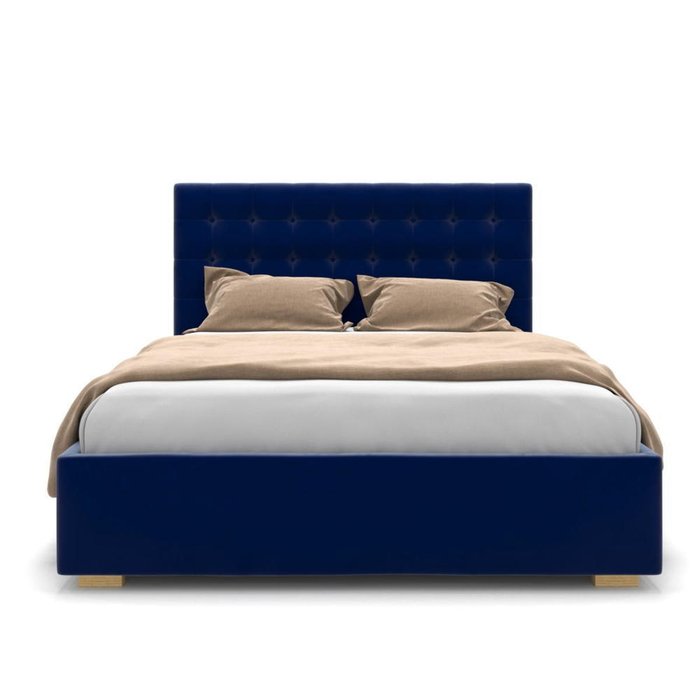  Кровать Finlay с подъемным механизмом синяя 160х200 - купить Кровати для спальни по цене 67900.0