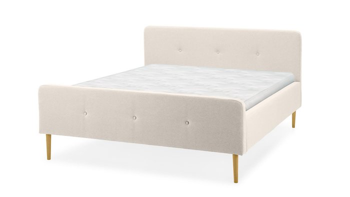 Кровать Левита 140х200 молочного цвета  - лучшие Кровати для спальни в INMYROOM