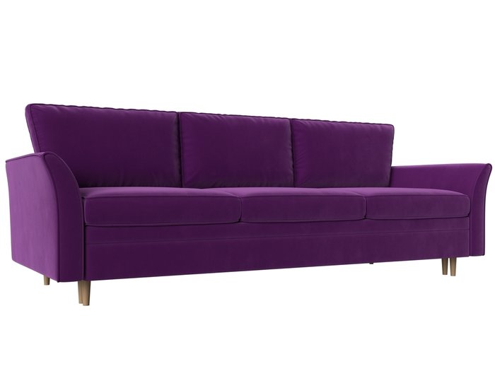 Прямой диван-кровать София фиолетового цвета
