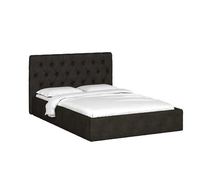 Кровать Инуа 140х200 черного цвета с подъемным механизмом 