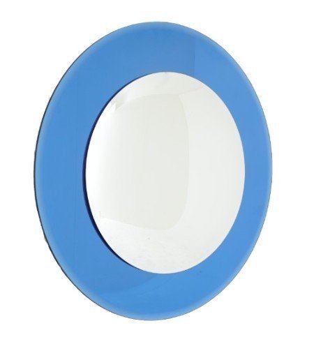 Настенное зеркало Luna с синей рамой