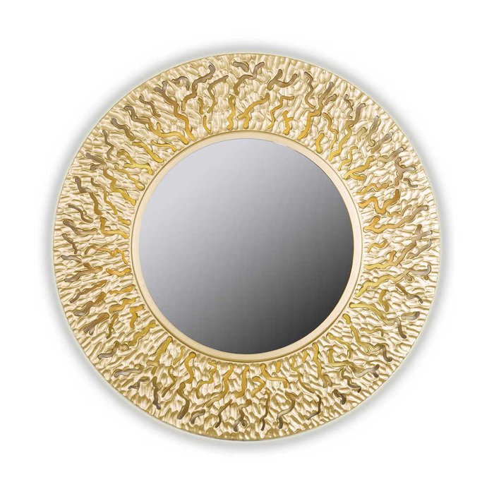 Настенное зеркало CORAL round gold