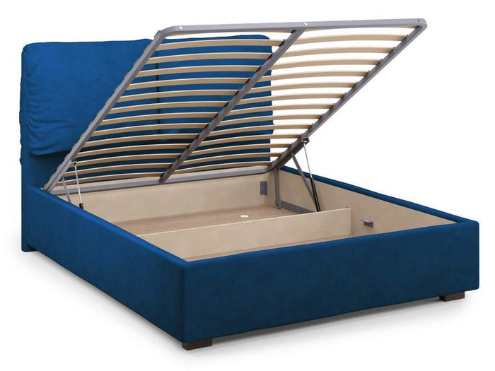 Кровать Trazimeno с подъемным механизмом 180х200 синего цвета - лучшие Кровати для спальни в INMYROOM