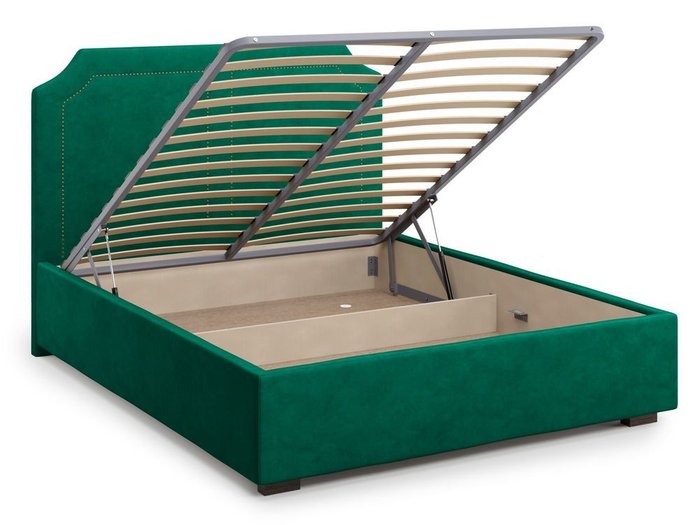 Кровать с подъемным механизмом Lago 140х200 зеленого цвета - лучшие Кровати для спальни в INMYROOM