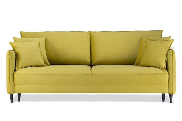 Прямой диван-кровать Йорк Премиум горчичного цвета - купить Прямые диваны по цене 67999.0