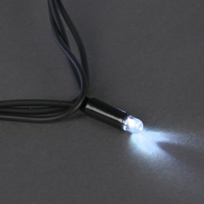 A-504A W гирлянда светодиодная, черный провод 10м, 100LED, 24V, морозоустойчивая, влагозащищенная - лучшие Гирлянды в INMYROOM