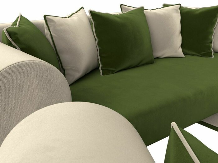 Набор мягкой мебели Кипр 3 бежево-зеленого цвета - лучшие Комплекты мягкой мебели в INMYROOM