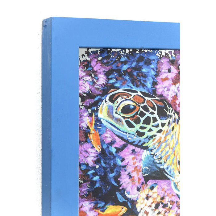 Картина Sea Turtle 58х76 голубого цвета - купить Принты по цене 14651.0