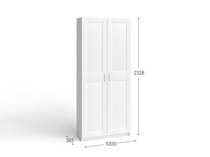 Шкаф двухдверный узкий Макс белого цвета - лучшие Шкафы распашные в INMYROOM