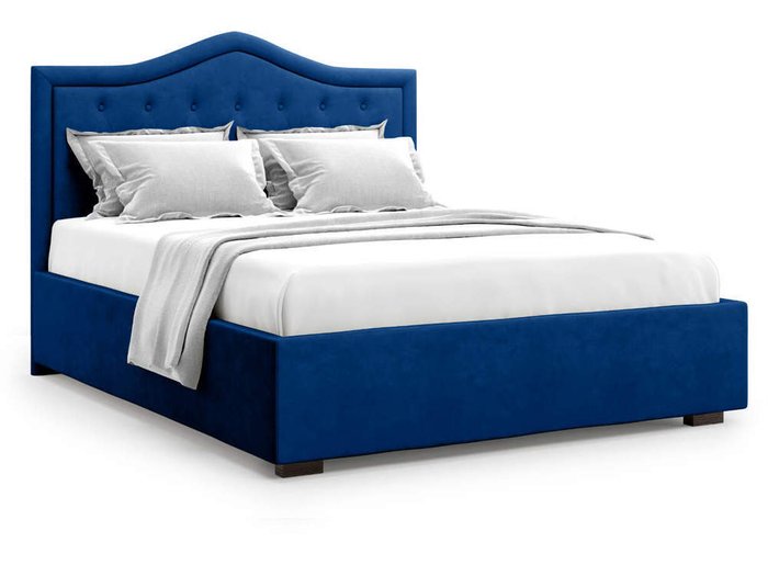 Кровать Tibr без подъемного механизма 180х200 синего цвета - купить Кровати для спальни по цене 44000.0
